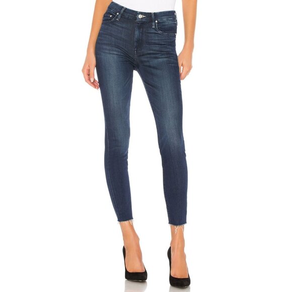 Mother High Waisted Looker Ankle Fray Tongue And Chic Jeans-sz 26 - Picture 1 of 16